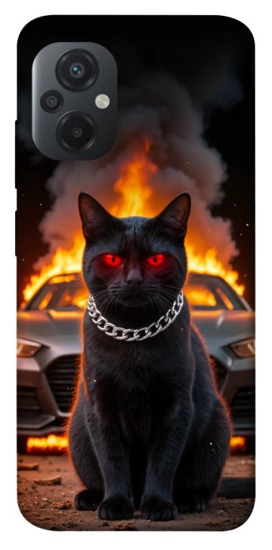 Чехол itsPrint Black trouble для Xiaomi Poco M5, животные, купить оптом с доставкой