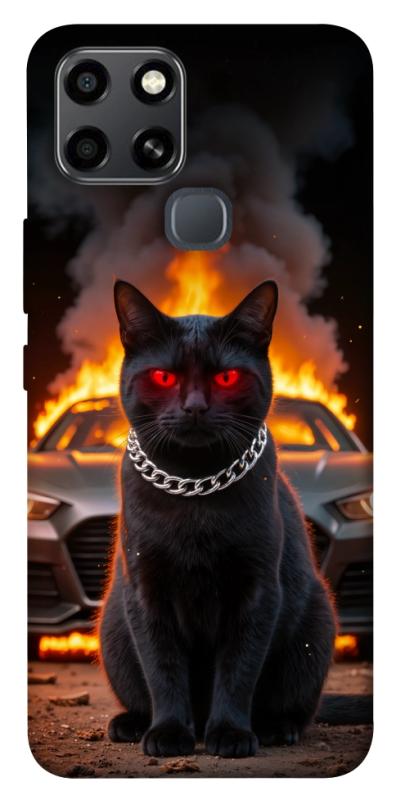Чехол itsPrint Black trouble для Infinix Smart 6, животные, купить оптом с доставкой