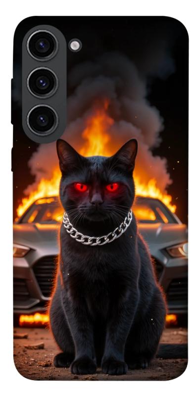 Чехол itsPrint Black trouble для Samsung Galaxy S23, животные, купить оптом с доставкой