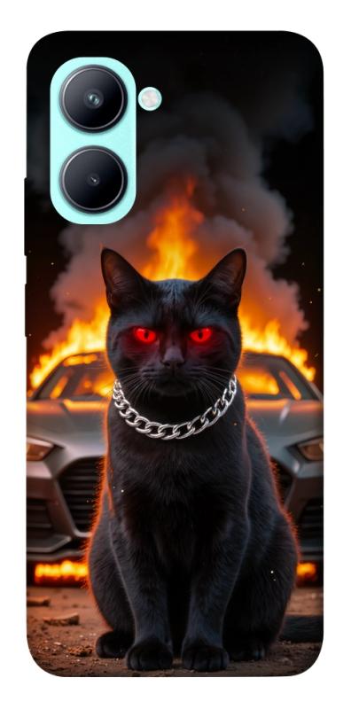 Чехол itsPrint Black trouble для Realme C33, животные, купить оптом с доставкой