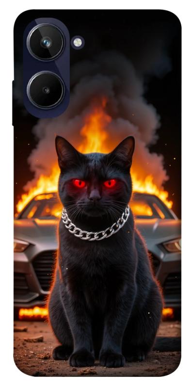 Чехол itsPrint Black trouble для Realme 10 4G, животные, купить оптом с доставкой