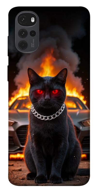 Чехол itsPrint Black trouble для Motorola Moto G22, животные, купить оптом с доставкой