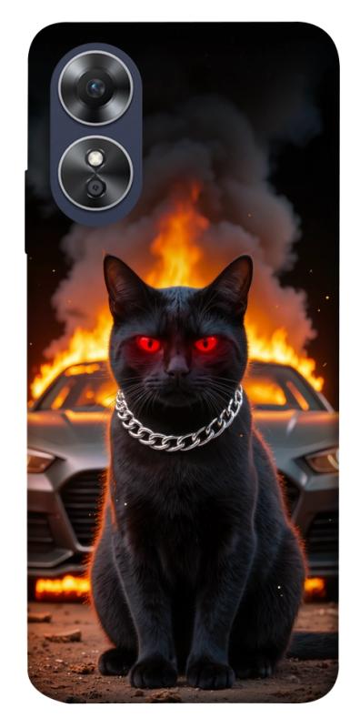 Чехол itsPrint Black trouble для Oppo A17, животные, купить оптом с доставкой