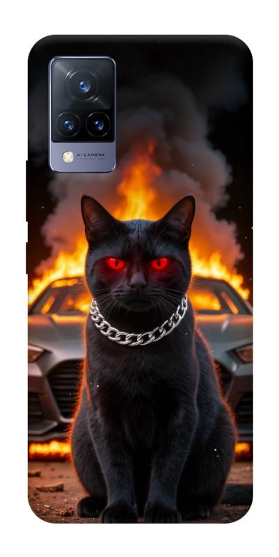 Чохол itsPrint Black trouble для Vivo V21, тварини, купити оптом з доставкою