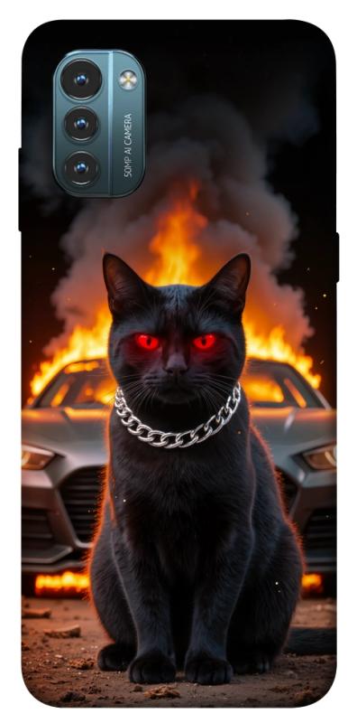 Чехол itsPrint Black trouble для Nokia G21, животные, купить оптом с доставкой