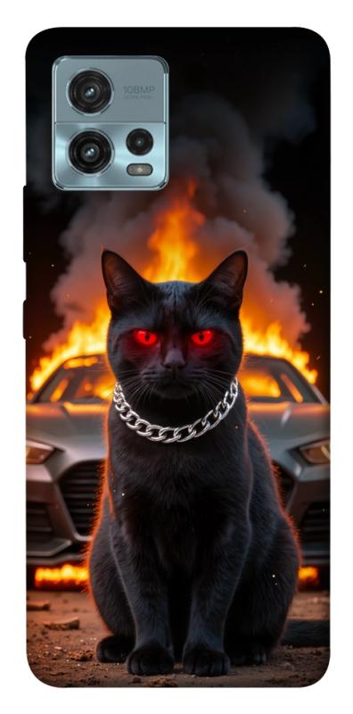 Чехол itsPrint Black trouble для Motorola Moto G72, животные, купить оптом с доставкой