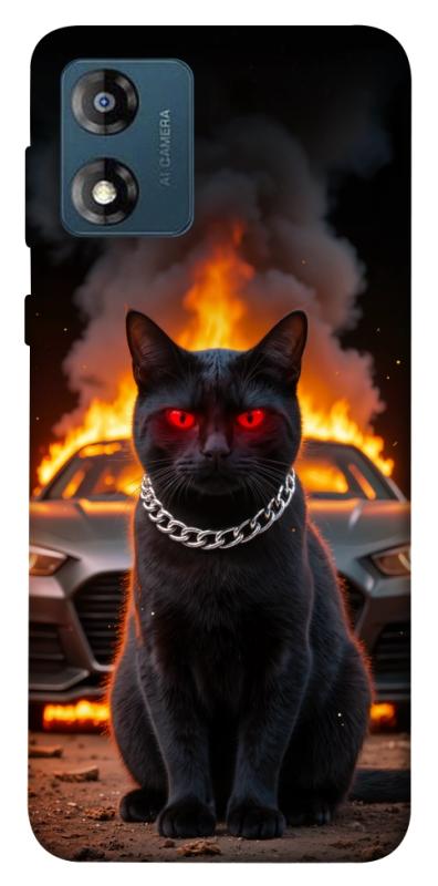 Чохол itsPrint Black trouble для Motorola Moto E13, тварини, купити оптом з доставкою