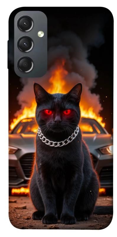 Чехол itsPrint Black trouble для Samsung Galaxy A24 4G, животные, купить оптом с доставкой