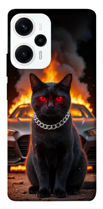 Чехол itsPrint Black trouble для Xiaomi Poco F5 / Note 12 Turbo, животные, купить оптом с доставкой