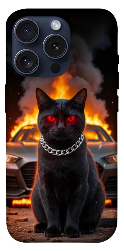 Чехол itsPrint Black trouble для Apple iPhone 15 Pro (6.1"), животные, купить оптом с доставкой