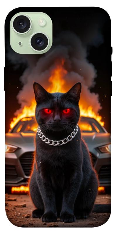 Чохол itsPrint Black trouble для Apple iPhone 15 Plus (6.7"), тварини, купити оптом з доставкою