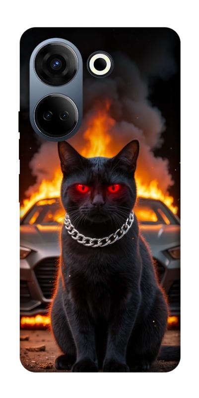 Чехол itsPrint Black trouble для TECNO Camon 20 Pro (CK7n), животные, купить оптом с доставкой