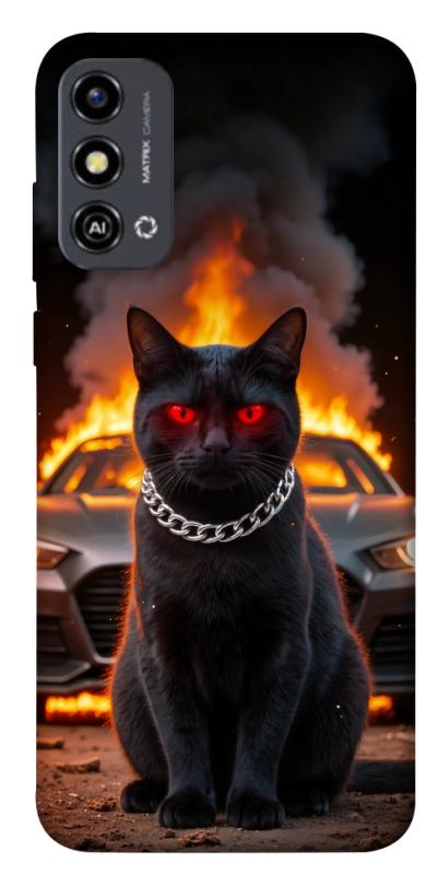 Чехол itsPrint Black trouble для ZTE Blade A53, животные, купить оптом с доставкой