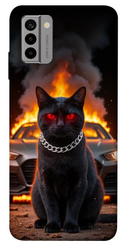 Чехол itsPrint Black trouble для Nokia G22, животные, купить оптом с доставкой
