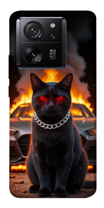 Чехол itsPrint Black trouble для Xiaomi 13T, животные, купить оптом с доставкой