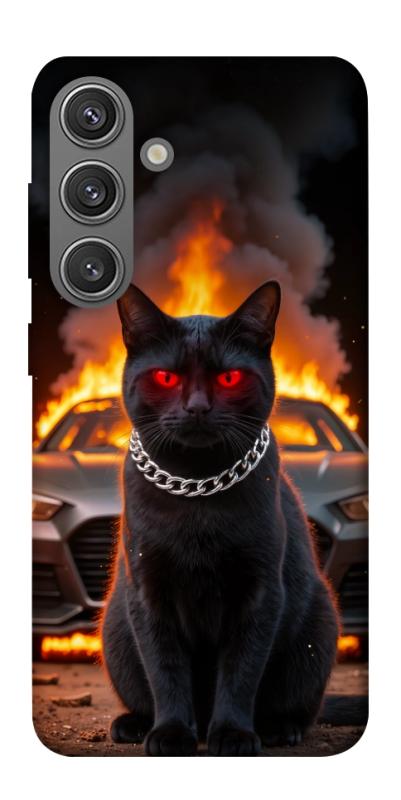 Чехол itsPrint Black trouble для Samsung Galaxy S24+, животные, купить оптом с доставкой