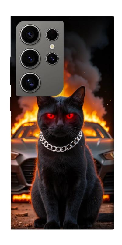 Чехол itsPrint Black trouble для Samsung Galaxy S24 Ultra, животные, купить оптом с доставкой