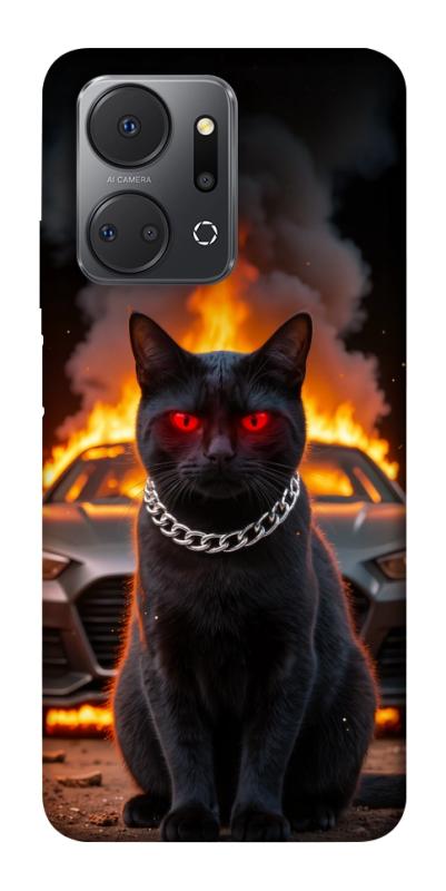 Чехол itsPrint Black trouble для Huawei Honor X7a, животные, купить оптом с доставкой