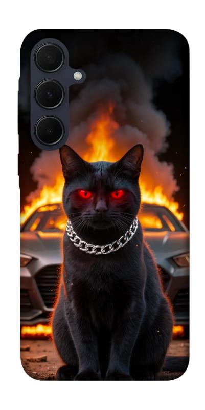 Чехол itsPrint Black trouble для Samsung Galaxy A35, животные, купить оптом с доставкой