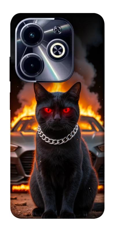 Чехол itsPrint Black trouble для Infinix Hot 40i, животные, купить оптом с доставкой