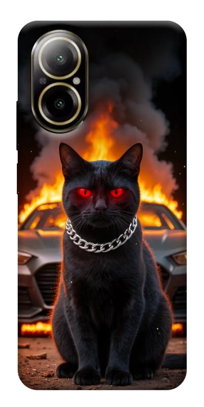 Чехол itsPrint Black trouble для Realme C67 4G, животные, купить оптом с доставкой