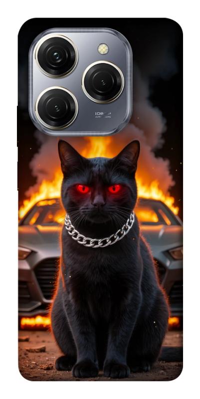 Чехол itsPrint Black trouble для TECNO Spark 20 Pro, животные, купить оптом с доставкой
