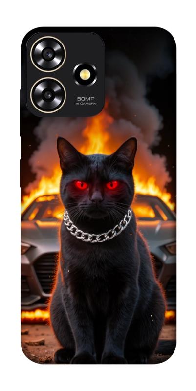 Чехол itsPrint Black trouble для ZTE Blade A73 4G, животные, купить оптом с доставкой