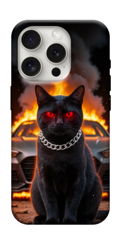 Чехол itsPrint Black trouble для Apple iPhone 16 Pro (6.3"), животные, купить оптом с доставкой