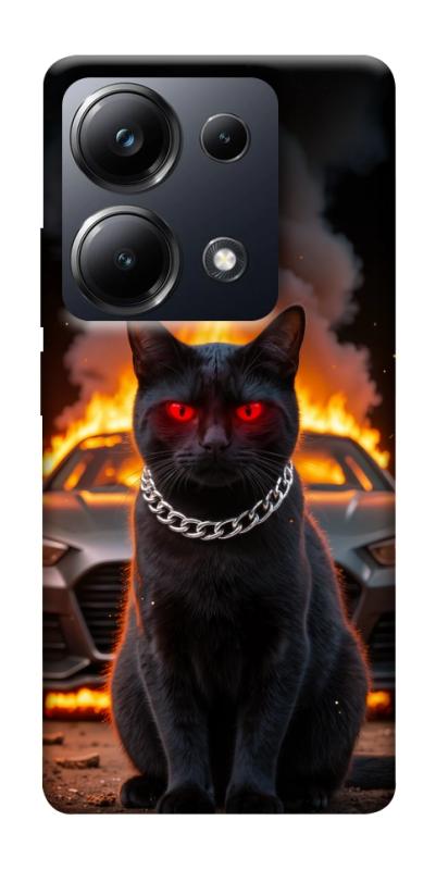 Чехол itsPrint Black trouble для Xiaomi Redmi 13 4G / Poco M6 4G, животные, купить оптом с доставкой