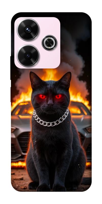 Чехол itsPrint Black trouble для Xiaomi Redmi 13 4G / Poco M6 4G, животные, купить оптом с доставкой