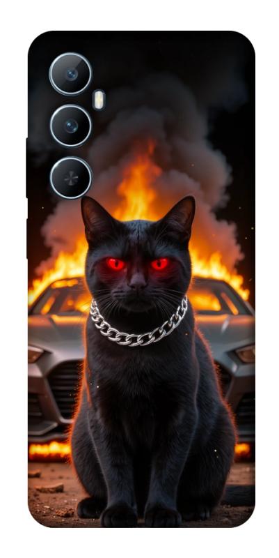 Чехол itsPrint Black trouble для Realme C65 4G, животные, купить оптом с доставкой