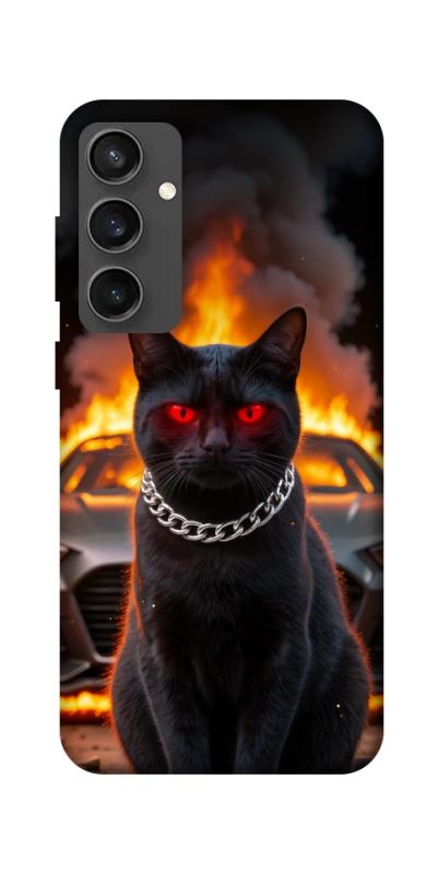 Чехол itsPrint Black trouble для Samsung Galaxy S24 FE, животные, купить оптом с доставкой