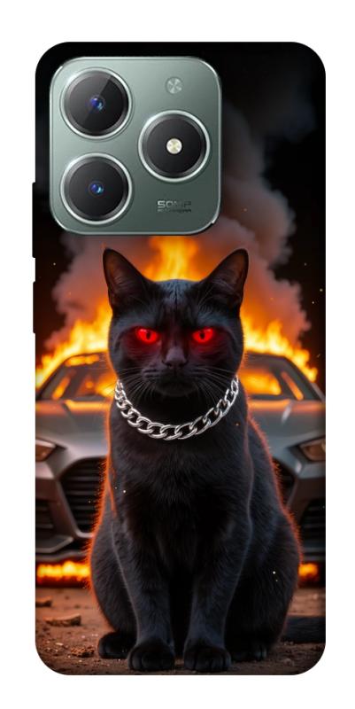 Чехол itsPrint Black trouble для Realme C61 4G, животные, купить оптом с доставкой