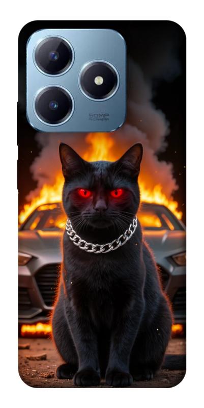 Чехол itsPrint Black trouble для Realme C63 4G, животные, купить оптом с доставкой