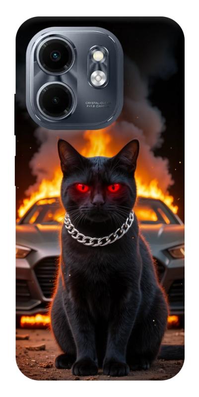 Чехол itsPrint Black trouble для Infinix Smart 9 4G / Hot 50i, животные, купить оптом с доставкой