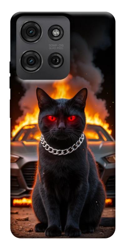 Чехол itsPrint Black trouble для Motorola Moto G75 5G, животные, купить оптом с доставкой