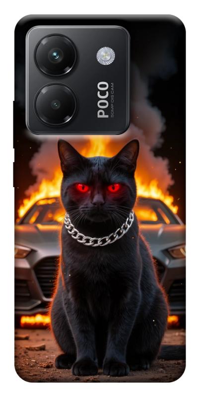 Чехол itsPrint Black trouble для Xiaomi Poco M7 Pro 5G, животные, купить оптом с доставкой