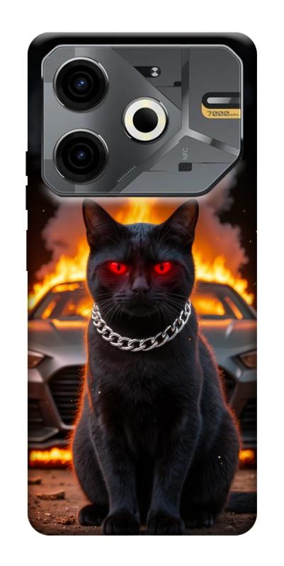 Чехол itsPrint Black trouble для TECNO Pova 6 Neo (LI6), животные, купить оптом с доставкой