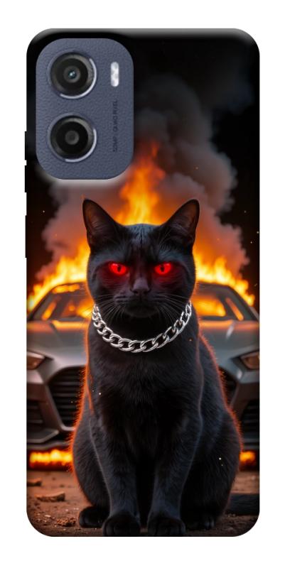 Чехол itsPrint Black trouble для Motorola Moto G05, животные, купить оптом с доставкой