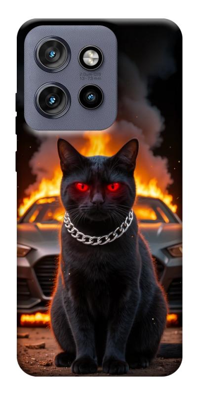 Чехол itsPrint Black trouble для Motorola Edge 50 Neo, животные, купить оптом с доставкой