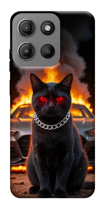 Чехол itsPrint Black trouble для Motorola Moto G15 4G, животные, купить оптом с доставкой