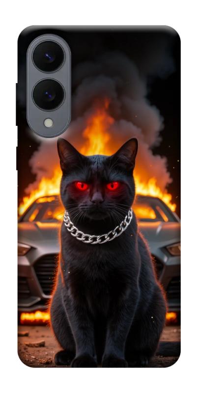 Чехол itsPrint Black trouble для Samsung Galaxy S25 Edge, животные, купить оптом с доставкой