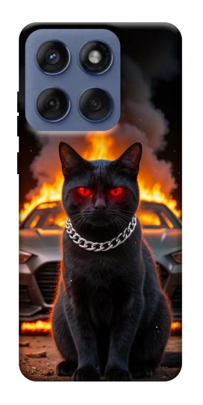 Чехол itsPrint Black trouble для Motorola Edge 60 Fusion, животные, купить оптом с доставкой