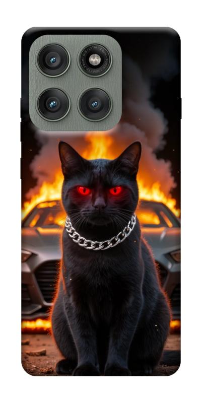 Чехол itsPrint Black trouble для Motorola Edge 60 Pro, животные, купить оптом с доставкой