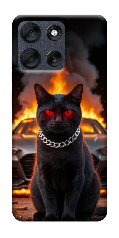 Чехол itsPrint Black trouble для Motorola Moto G56 5G, животные, купить оптом с доставкой