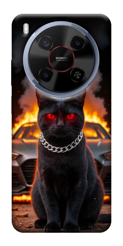 Чехол itsPrint Black trouble для ZTE Nubia V70 Max, животные, купить оптом с доставкой