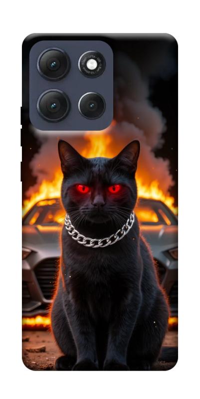 Чехол itsPrint Black trouble для Motorola Moto G86 Power, животные, купить оптом с доставкой