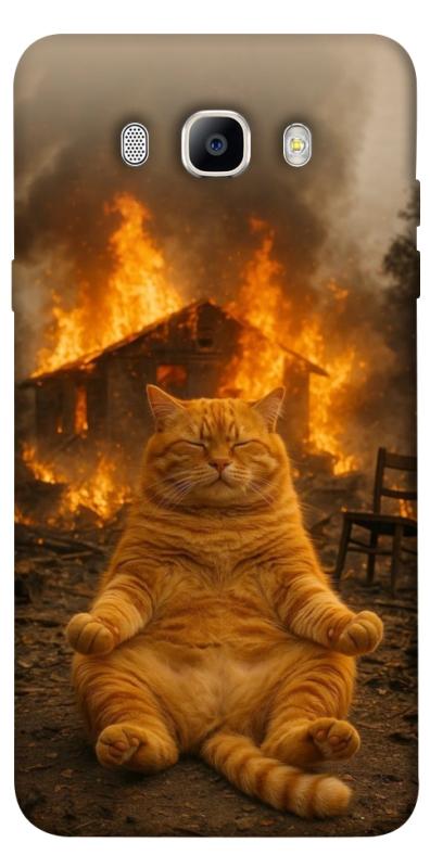 Чехол itsPrint Burning cat для Samsung J710F Galaxy J7 (2016), животные, купить оптом с доставкой