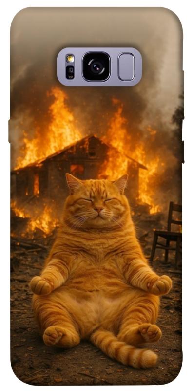 Чехол itsPrint Burning cat для Samsung G955 Galaxy S8 Plus, животные, купить оптом с доставкой