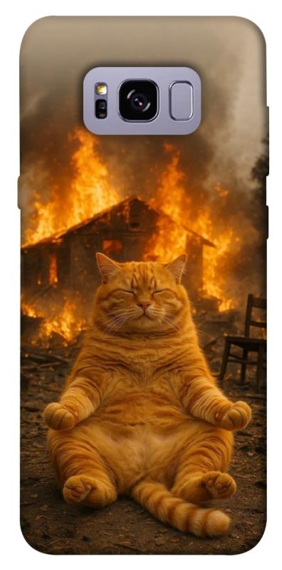 Чохол itsPrint Burning cat для Samsung G955 Galaxy S8 Plus, тварини, купити оптом з доставкою